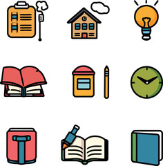 set icone scuola 03