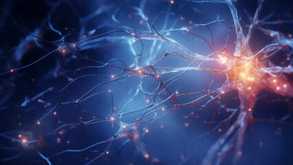 Hyperrealistic Harmony of Neurons - obrazy, fototapety, plakaty