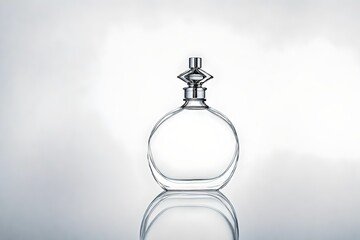 minimalist  rounded perfume bottle template 