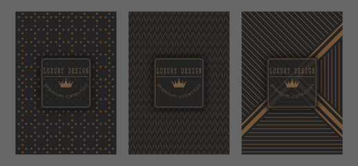A luxurious pattern on a dark background. Premium background for covers, interior, packaging and creative ideas