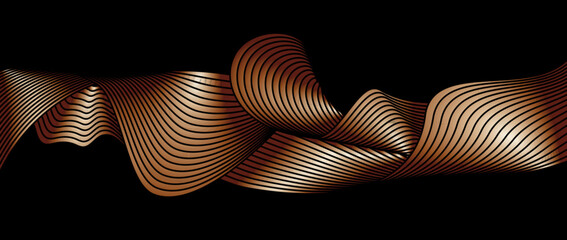 Abstract pattern of gradient wavy lines. A template for packaging design, visualization of illusions and creative ideas © Pavel