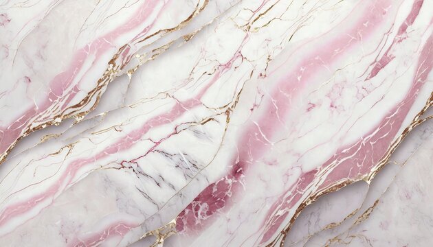 Fototapeta Tapeta, tło abstrakcyjne z motywem różowego marmuru. Generative AI