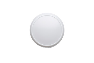 White Button Isolated On Transparent Background
