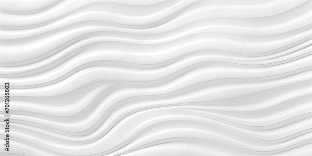 Wall mural abstract white wave pattern texture background - Wall murals