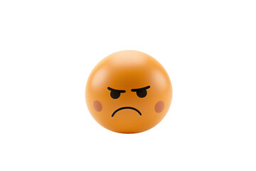 The Sad Emoji Isolated On Transparent Background