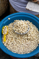 Black eyed beans sold in Otavalo, Ecuador