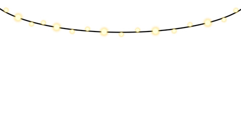 garland light decoration minimalism isolated on transparent background. illustration