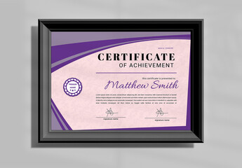 Certificate Layout with Badge Design