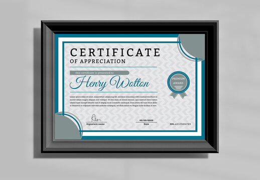 Professional certificate template