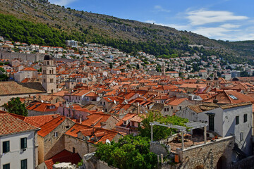 Dubrovnik; Croatia - august 29 2022 : picturesque old city