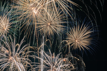 New Year Fireworks 2024 in Waikiki, Honolulu, Oahu, Hawaii