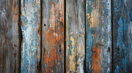 Weathered barn wood texture with rustic planks and faded paint.