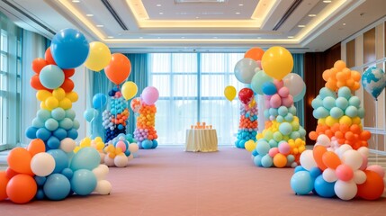 Colorful balloon decoration for wedding, valentine's day, birthday