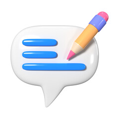 Comment 3D Illustration Icon