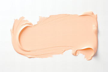 wall paint color swatch in pastel peach color on a white background
