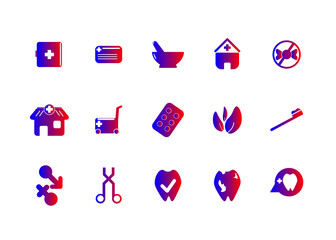 Health Icon Collection Vector Set