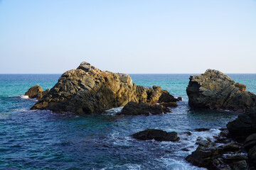 Fototapeta na wymiar The Color and Rock of Jeongdongjin Sea