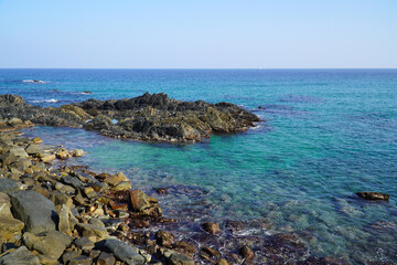 The Color and Rock of Jeongdongjin Sea