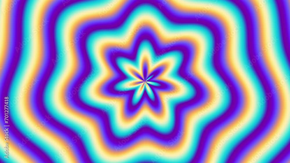 Aufkleber Endless abstract spiral. Seamless looping footage 4k. Abstract loop background