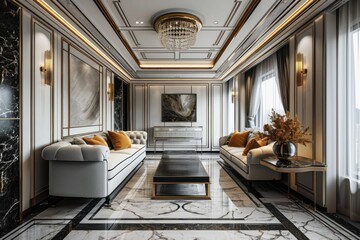 a design for a luxurious interior space