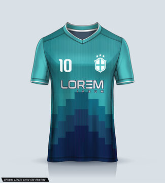 t-shirt sport design template, Soccer jersey mockup for football club. uniform front and back view.