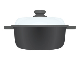 Isolated cooking pot. vector illustration
