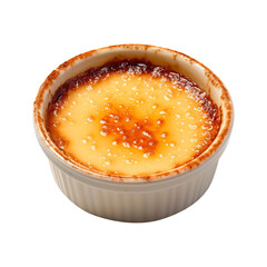 Creme brulee top view isolated on transparent background Remove png, Clipping Path, pen tool