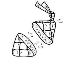 Ramadan Mubarak ketupat lebaran 