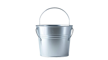 Single Aluminum Pail Isolated on a transparent background