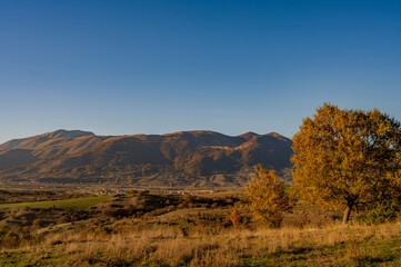 Abruzzo, Italy.  Spectacular autumnal landscapes. Foliage