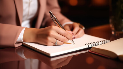 person writing in a notebook