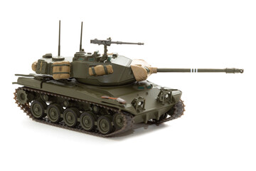 Fototapeta na wymiar tank model on a white background