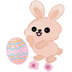 Obraz premium easter bunny with eggs