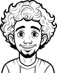 Stylish man with coloring page