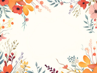 Fototapeta na wymiar floral page border