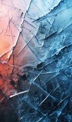 Naklejka premium Abstract scratches in pink and blue, creating a vibrant and expressive textured artwork.
