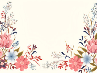 Obraz premium flower border