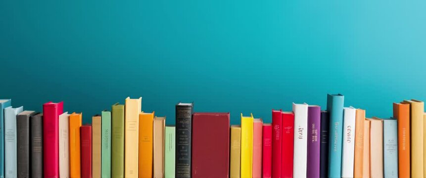 Anamorphic Video World Book Day and Back to School. Seamless 4K animation.
