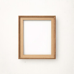 透明な背景に空の垂直フレームのモックアップ、絵画、写真、ポスター用のアートワークテンプレート、1つのオーク材のフレームのモックアップデザイン要素