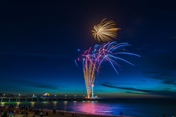 New Year's Eve Fireworks on Brighton Jetty, Adelaide, South Australia