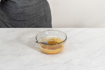 Gingerbread bundt cake with caramel filling