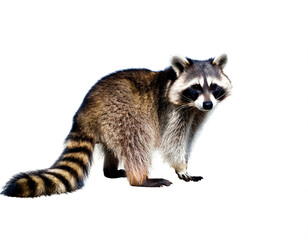 Obraz premium Waschbär isoliert auf weißen Hintergrund, Freisteller