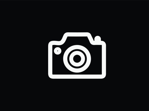 Camera icon, flat photo camera vector isolated. Modern simple snapshot photography sign. Instant Photo internet concept.