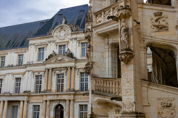 Fototapeta na wymiar View inside Blois Castle, Loir-et-Cher, France