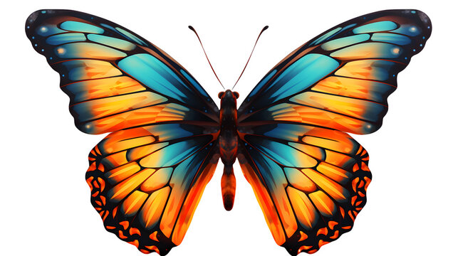 Butterfly Image, Transparent Insect, PNG Format, No Background, Isolated Colorful Flutterer, Winged Beauty