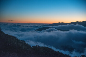 sunrise over the mountains