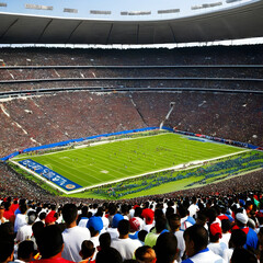 Obraz premium Crowded football stadium. 