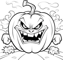 Halloween pumpkin vector image