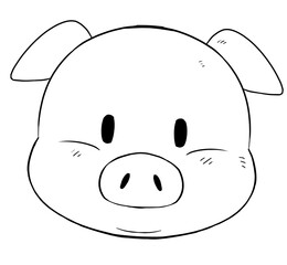 pig face illust