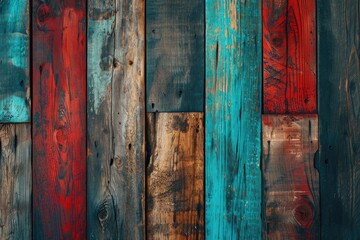 A multihued wooden wall